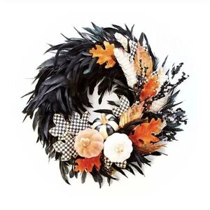 MacKenzie-Childs Nevermore Feather Wreath - Small